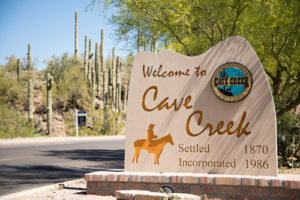 Cave Creek city sign