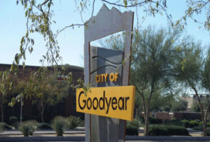 Goodyear city sign
